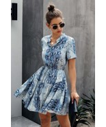 Women&#39;s Animal Drawstring Waist Shirt Dress - $48.68 CAD
