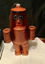 Handmade Recycled Tin Can Man Girl Woman  20” Height Copper Color - £27.25 GBP