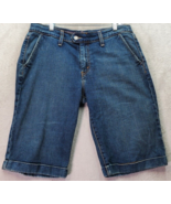 Levi&#39;s 515 Jean Shorts Womens Size 10 Blue Denim Cotton Pockets Flat Fro... - £18.21 GBP