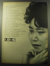 1960 Look Magazine Advertisement - Brutal birthmark of the atomic age - £11.20 GBP