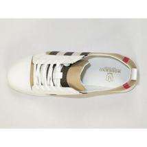 Men's Sneaker English Stripped By Moderno MJS-706 Beige/red/black image 7