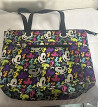 Disney Parks Official - Mickey Mouse Face Pop Art - Zippered Shoulder Tote Bag . - £11.87 GBP