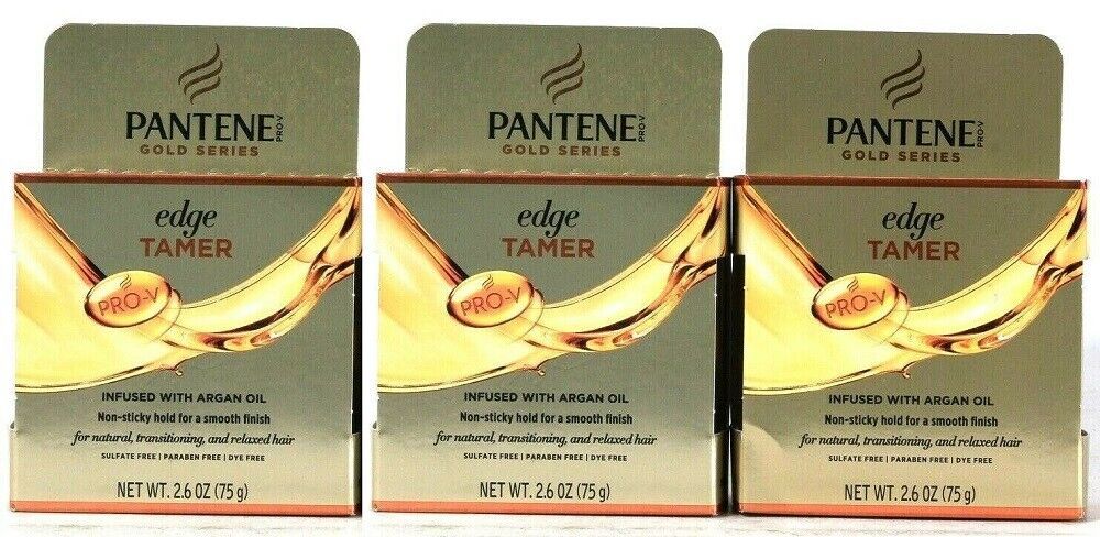 (3) Pantene Pro V Gold Series Edge Tamer Infused With Argan Oil 2.6 Fl Oz - $19.79