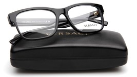 New Versace MOD.3266 GB1 Black Eyeglasses Frame 55-17-145mm B40mm Italy - £111.91 GBP