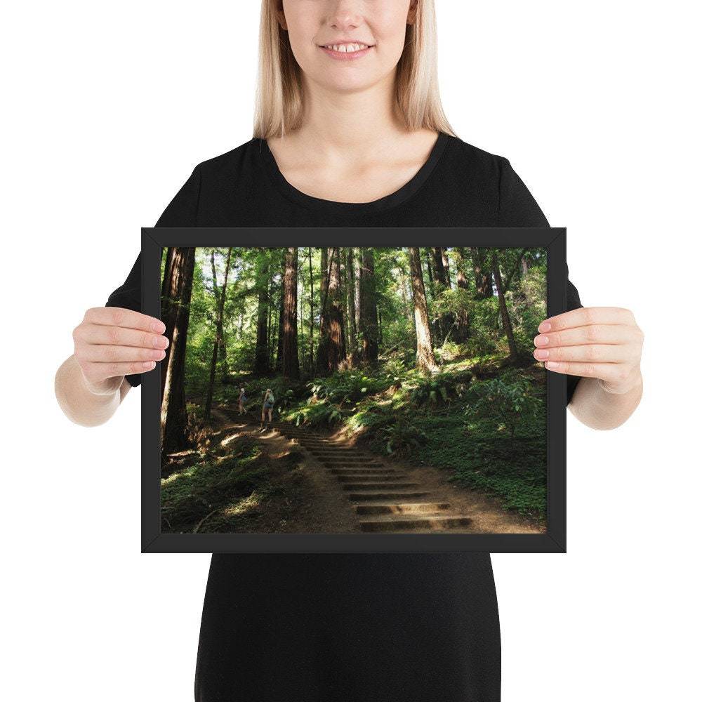 Woods Climbing - Mountain Climbing Framed Poster - $37.95