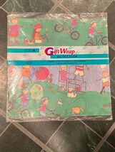 1 Pack of 1996 Cleo Green w/Children at Park Gift Wrap (2 Sheets in Pack... - $8.99