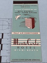 Front Strike Matchbook Cover  The Monte Carlo Hotel  Miami Bch,Fl gmg  unstruck - £9.89 GBP