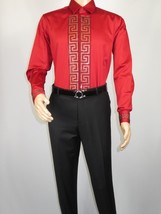 Men CEREMONIA Turkey Shirt 100% Cotton Fancy Rhine Stones #TSV 28 Slim Fit image 12