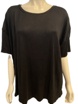 Live 2 Lounge Black Round Neck Short Sleeve T Shirt Size 3X - €12,20 EUR