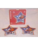 New Gorham Crystal Santa 2 Star Holiday Plates Christmas Holiday Candy M... - £12.58 GBP