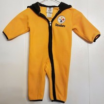 NFL Pittsburgh Steelers Infant Pajama Fleece Sleeper size 12 Month Zip Up Hoodie - £11.63 GBP