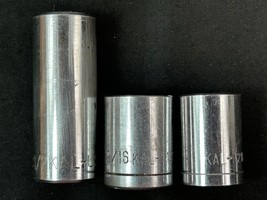 Lot of 3 Kal Sockets 3/8” Drive 12 Point (1/2&quot; &amp; 9/16 Sockets) - 3 Total... - $4.95