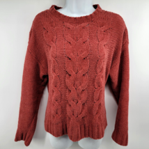 American Eagle Outfitters Women&#39;s Soft Cable Knit Sweater Red Size S - $12.82