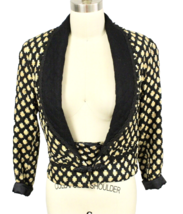 VTG 1980s Stijfselkissie Marijke Benedict Waist Jacket Woven w Belt Sz S - $126.67 VTG 1980s Stijfselkissie Marijke Benedict Waist Jacket Woven w Belt Sz S - $126.67