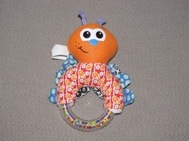 INFANTINO BUG BUTTERFLY INSECT BABY TOY CRINKLE WINGS RATTLE SHAKE RING ... - $16.82