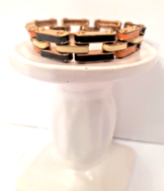 J. Crew Chunky Chain Bracelet Multi color enamel Gold Tone 7&quot;  Vintage Women&#39;s - £10.41 GBP