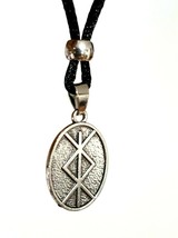 Collar de protección vikinga Bind Rune Colgante Othala y Algiz Beaded Tie Cord - £5.58 GBP