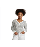 Time and Tru Women’s Henley Waffle Knit Top - $19.00