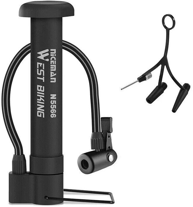 West Biking MTB Bicycle Pump – 80 PSI Manual Air Pump for Bike Tires - $11.14