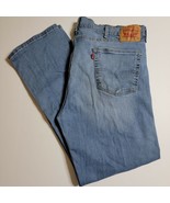 Levi 505 Regular Fit Straight Leg Men&#39;s Measures 42x31 Denim Blue Jeans - £10.65 GBP