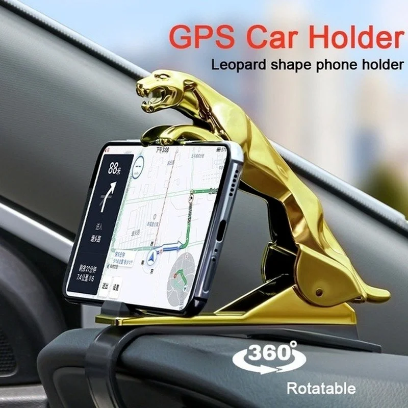 Cool Jaguar Cheetah HUD Car Phone Holder Leopard Cell Phone GPS Stand 360 Degree - £10.50 GBP+