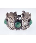 Gorgeous Sterling Silver Green Jade Bracelet Made in Mexico - $5,028.57 MXN