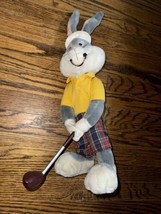 Vintage Bugs Bunny Golf Plush 18&quot; 50th Anniversary 1990 Looney Toons with Tags - £14.77 GBP