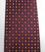 XMI Classic Polka Dot Silk Tie Necktie Burgundy Green Gold NWT - £35.12 GBP