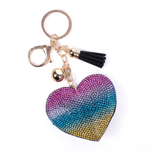 Bling Crystal Rhinestone Rainbow Heart Keychain By Nollia - $17.99