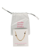 NEW Jennifer Zeuner Double Star Necklace Yellow Gold Plated stainless steel $50 - £27.24 GBP