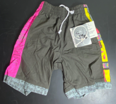 Ocean Pacific Surf Board Shorts Swim Trunks Grey Pink Youth S New 1990s OP - $34.65