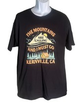 THE MOUNTAINS ARE CALLING AND I MUST GO Short Sleeve Crew Neck Black T-S... - $10.88