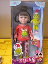 My Life As Poseable Grinch Sleepover 18 inch Doll, Brunette Hair, Green Eyes - £51.11 GBP