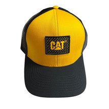 Caterpillar Work Diamond Plate Logo Hat Yellow Black SnapBack Cap New - £14.35 GBP