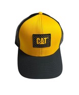 Caterpillar Work Diamond Plate Logo Hat Yellow Black SnapBack Cap New - £13.67 GBP