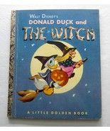 DONALD DUCK AND THE WITCH ~ Little Golden Books ~ FIRST &#39;A&#39; Edtion Walt ... - £19.40 GBP
