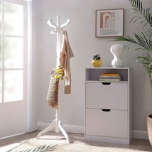 Traditional Classic Solid Wood Coat Rack in White Finish - £98.63 GBP