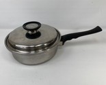 Vintage Homemakers Guild 18-8 Tri Ply 8.5&quot; Stainless Steel Sauce Pan wit... - $18.70
