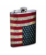 American Flag D14 Flask 8oz Stainless Steel Hip Drinking Whiskey - $309.61 MXN