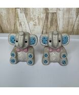 Vintage 90&#39;s Ceramic Elephant Salt and Pepper Shaker Anthropomorphic - $12.00