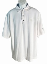 Fj Footjoy Men&#39;s Short Sleeve Button Down Polo Golf Shirt Claim Jumper White Xl - $14.84