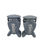 Wedgwood Blue Jasperware Salt &amp; Pepper Shakers Japan - $15.21