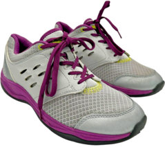 Vionic Women Venture Sneaker Size 7.5 Grey Purple Lace Up Walking Shoe C... - $727.66 MXN