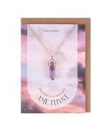 Amethyst Crystal Necklace Greeting Card – Spiritual Gift &amp; Greeting Card - $181.86 MXN