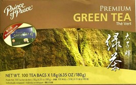 1 Box, Prince of Peace Premium Green Tea 6.35Oz/180g - 100 Tea Bags - £7.95 GBP