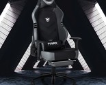 Big And Tall Gaming Chair With Footrest 350Lbs-Racing Style Computer, Grey. - $194.98