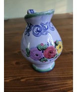 Yestal alcobaca Portugal pottery creamer pitcher blue - £14.69 GBP