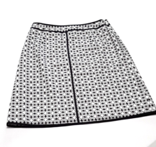 Talbots Women Skirt Black White Size 4 Eyelet A-Line 100% Cotton Summer ... - £16.09 GBP