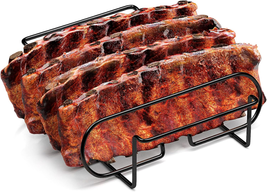 ® Non-Stick Rib Rack - Porcelain Coated Steel Roasting Stand – Holds 4 Rib Racks - $28.17