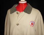 Boston Red Sox LANDS END Beige Canvas Plaid Lined Barn Chore Field Jacke... - $49.45